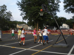 Kids Playing Methodist Madness Basketball